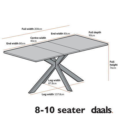 Varden White Ceramic Extending Dining Table