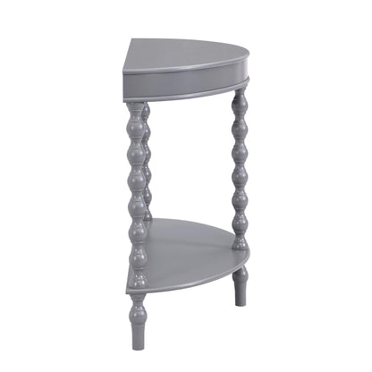 Aldwinke Dark Grey Bobbin Demilune Console Table