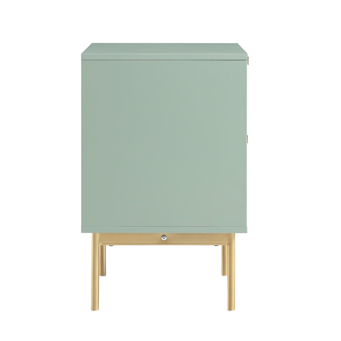 Richmond Ridged 2 Drawer Bedside Table, Matte Sage Green
