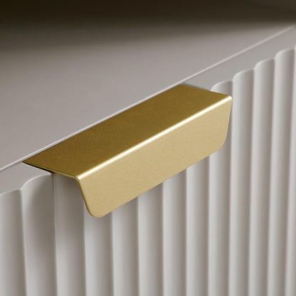 Richmond Ridged 120cm Wide TV Media Unit, Matte Taupe