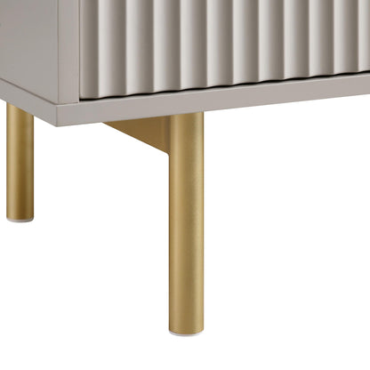 Richmond Ridged 120cm Wide TV Media Unit, Matte Taupe