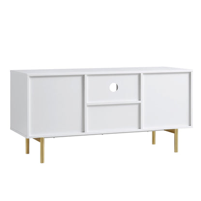 Richmond Ridged 120cm Wide TV Media Unit, Matte White