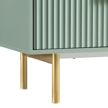 Richmond Ridged Wide Chest of 6 Drawers, Matte Sage Green