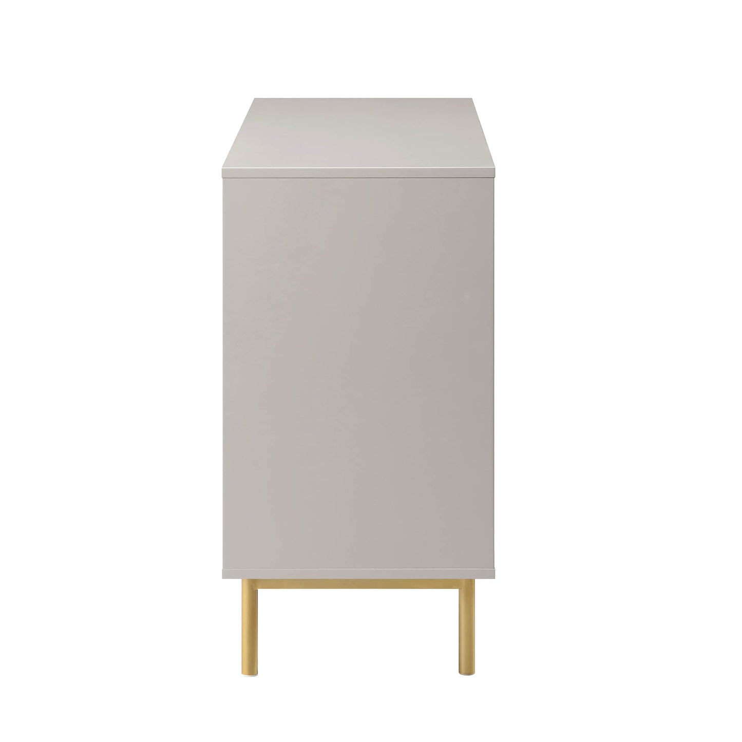 Richmond Ridged Wide Chest of 6 Drawers, Matte Taupe