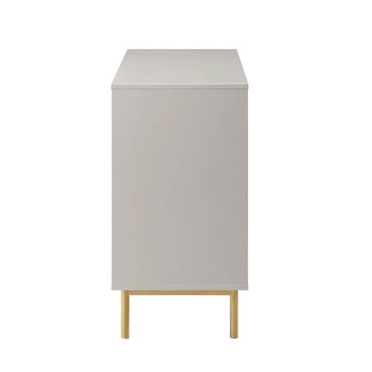 Richmond Ridged Wide Chest of 6 Drawers, Matte Taupe