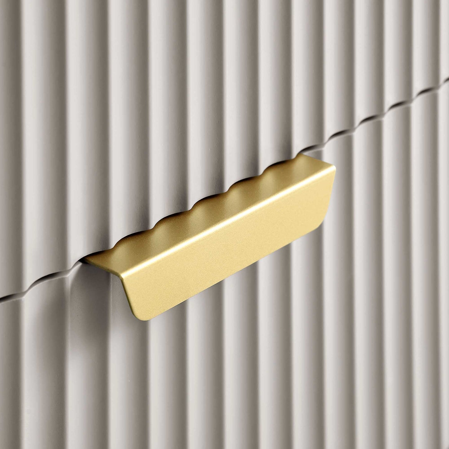 Richmond Ridged Wide Chest of 6 Drawers, Matte Taupe