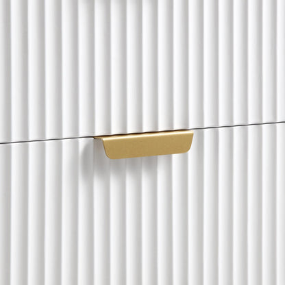 Richmond Ridged Wide Chest of 6 Drawers, Matte White