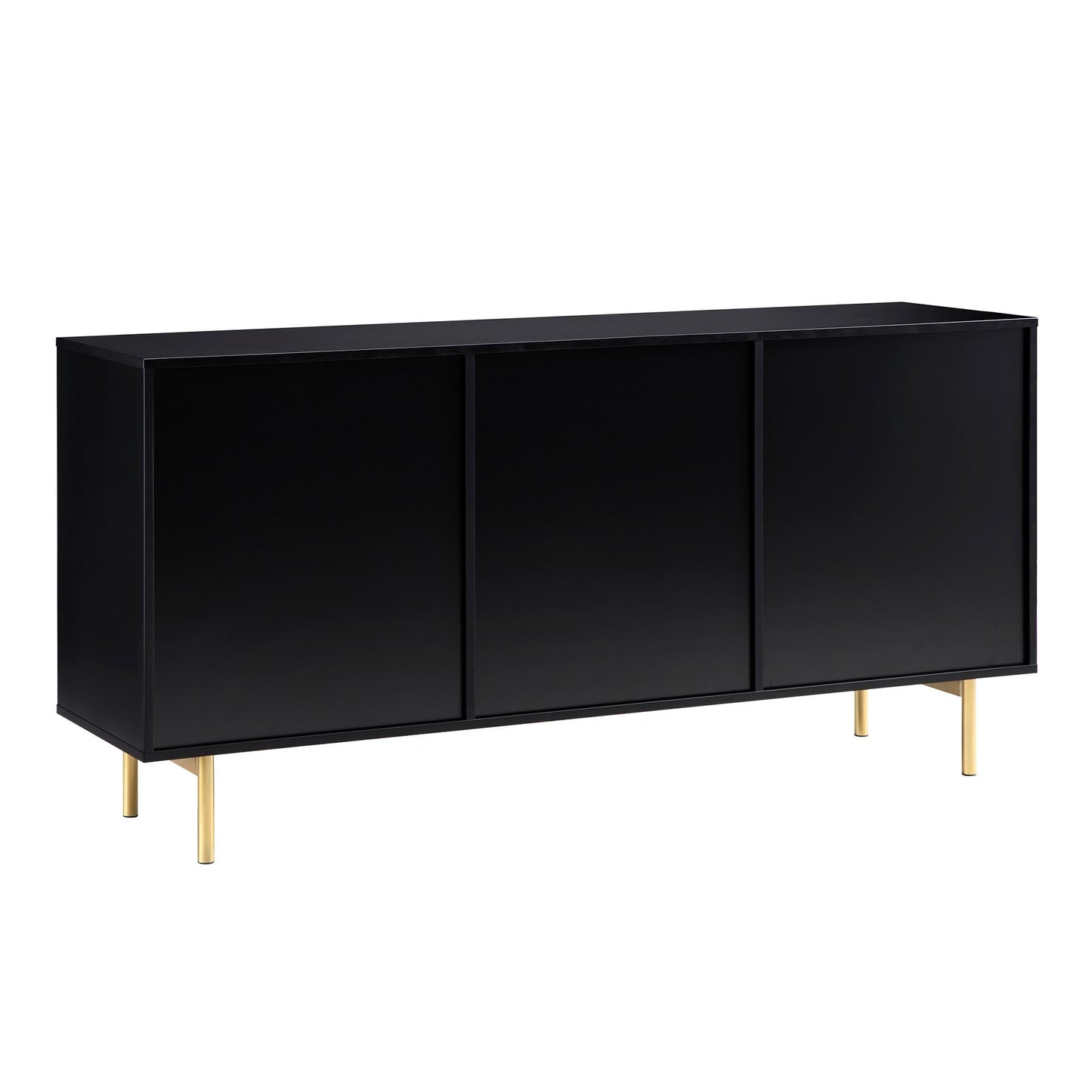 Richmond Ridged Large Sideboard, Matte Black