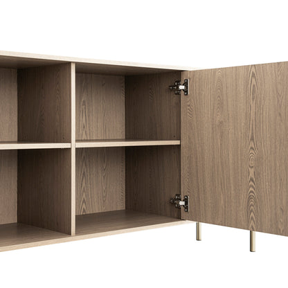 Richmond Ridged Large Sideboard, Light Ash