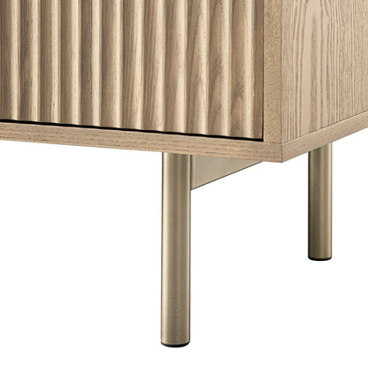 Richmond Ridged Large Sideboard, Light Ash