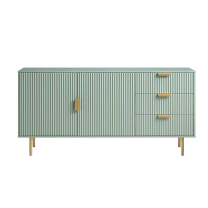 Richmond Ridged Large Sideboard, Matte Sage Green