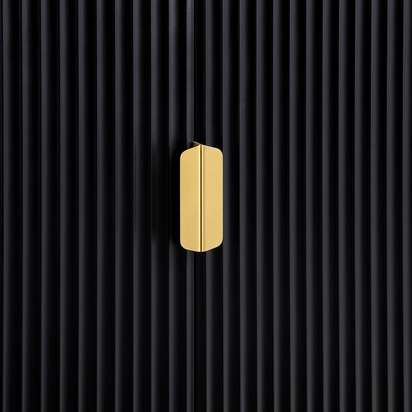 Richmond Ridged Highboard Storage Cabinet, Matte Black