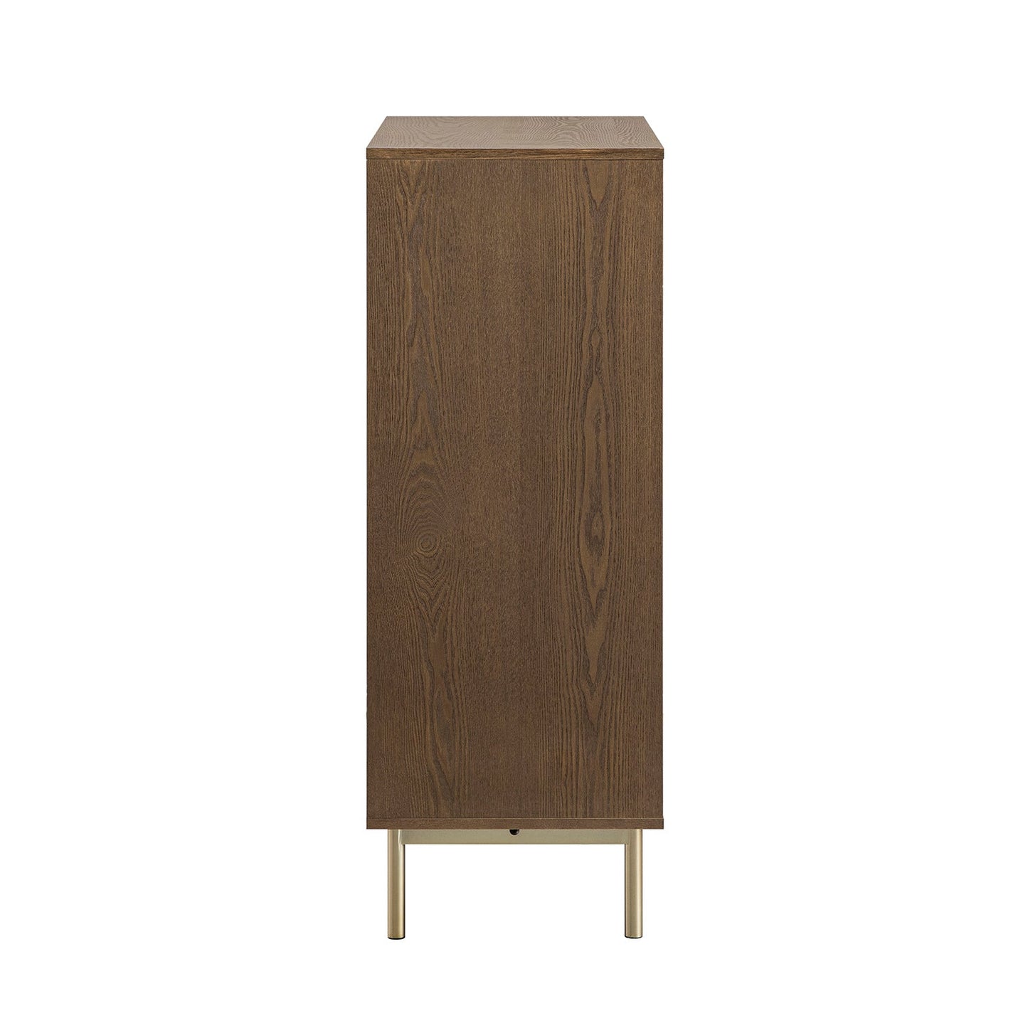 Richmond Ridged Highboard Storage Cabinet, Dark Ash