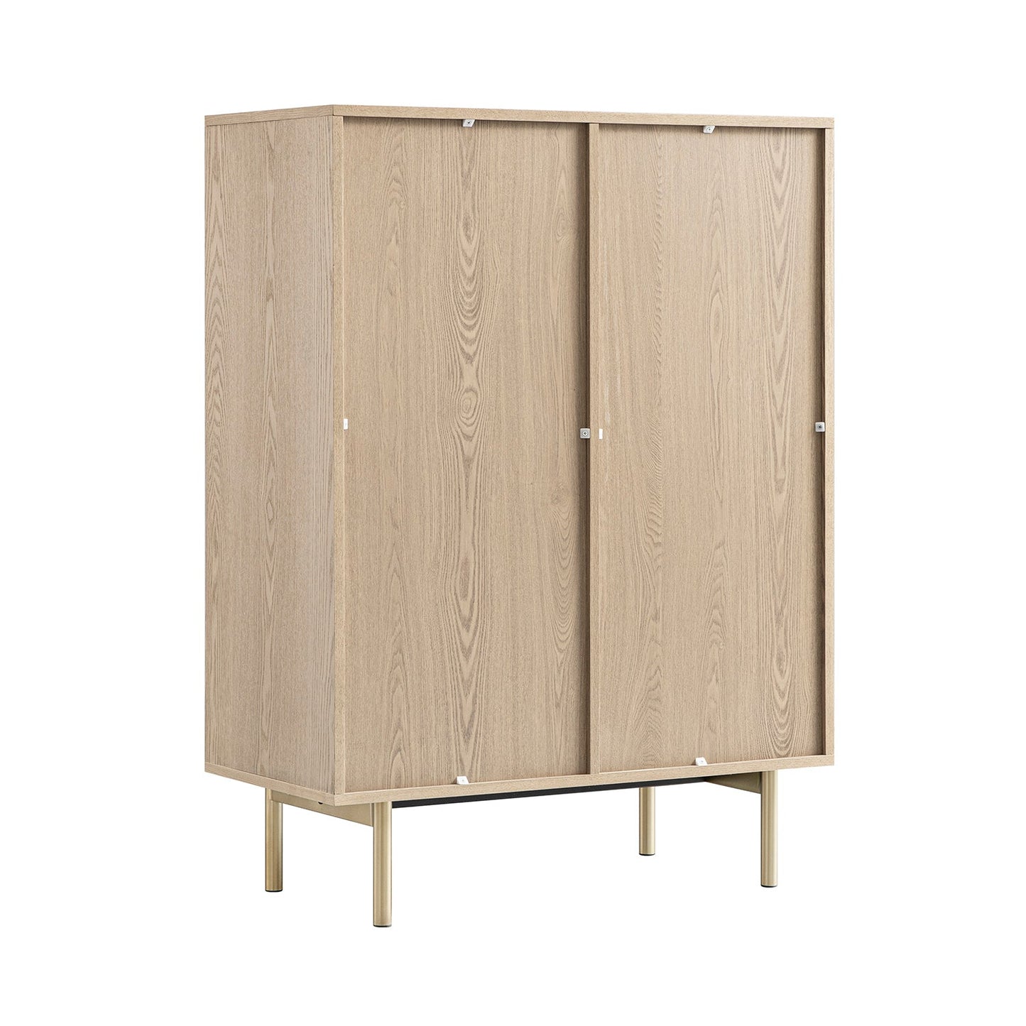 Richmond Ridged Highboard Storage Cabinet, Light Ash