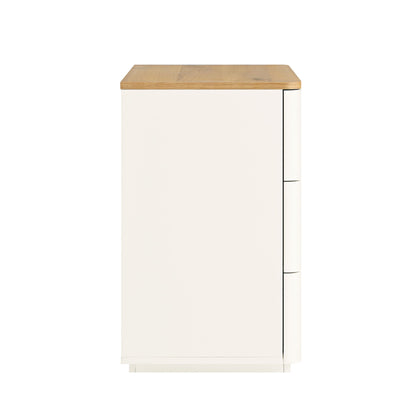 Agnes Curved Edge Chest of 3 Drawers, White