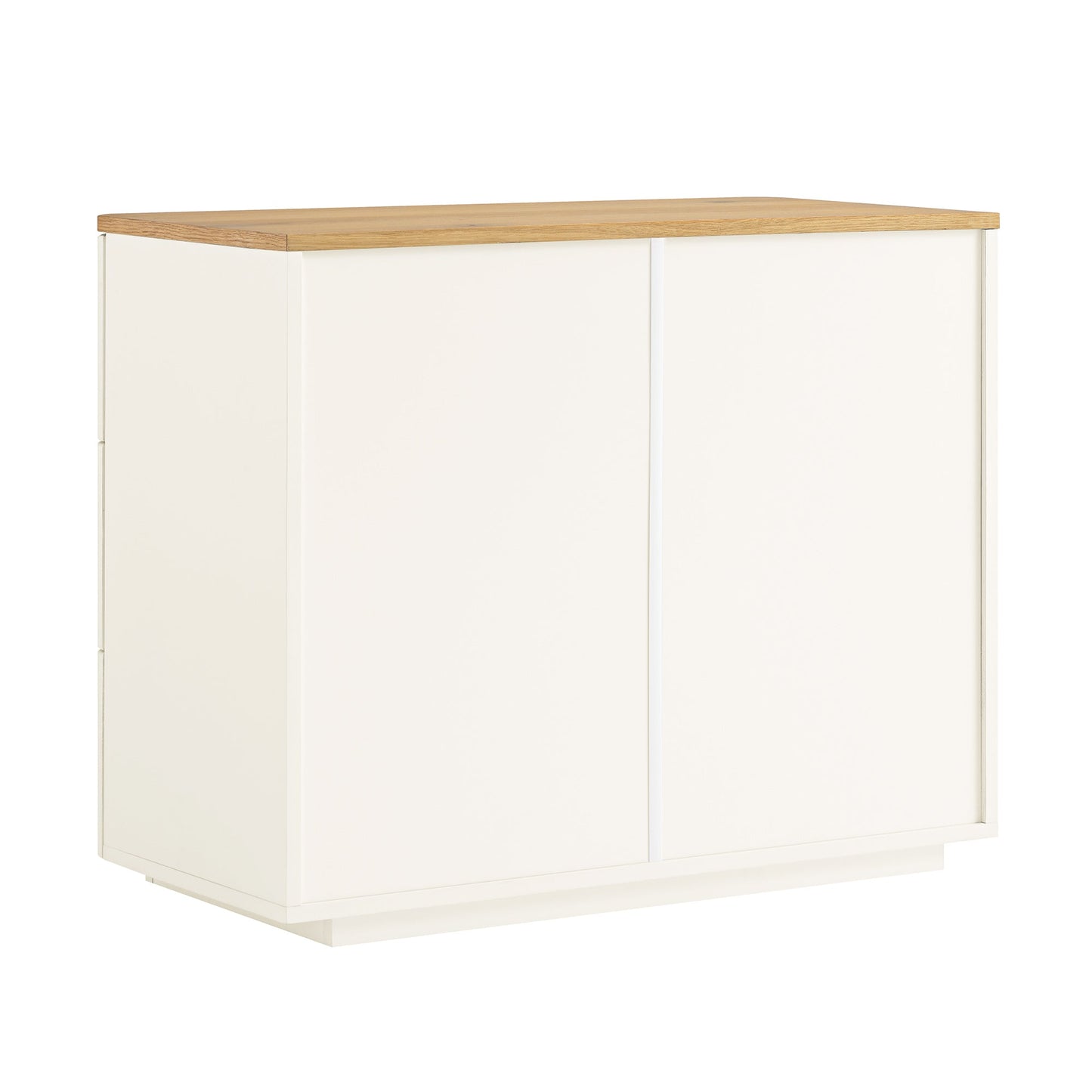 Agnes Curved Edge Chest of 3 Drawers, White