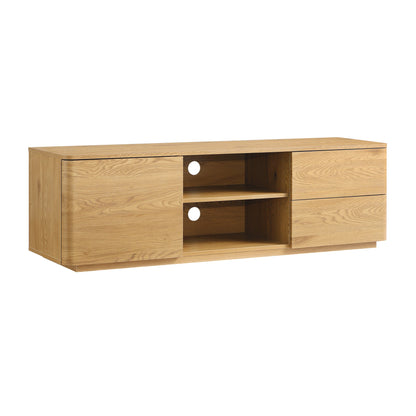 Agnes Curved Edge 150cm Wide TV Unit, Natural