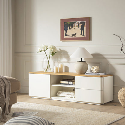 Agnes Curved Edge 150cm Wide TV Unit, White