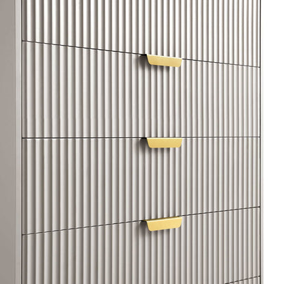 Richmond Ridged Chest of 5 Drawers, Matte Taupe