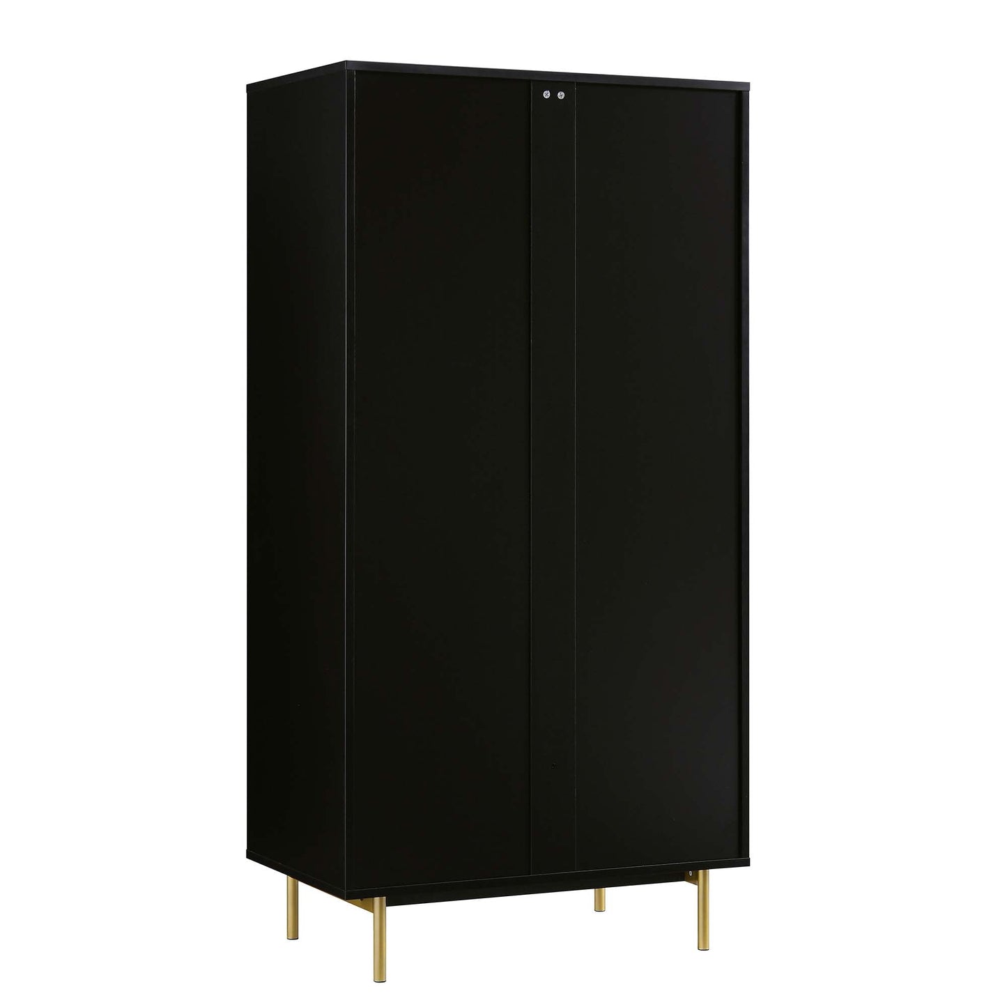 Richmond Ridged Double Wardrobe with Drawer, Matte Black