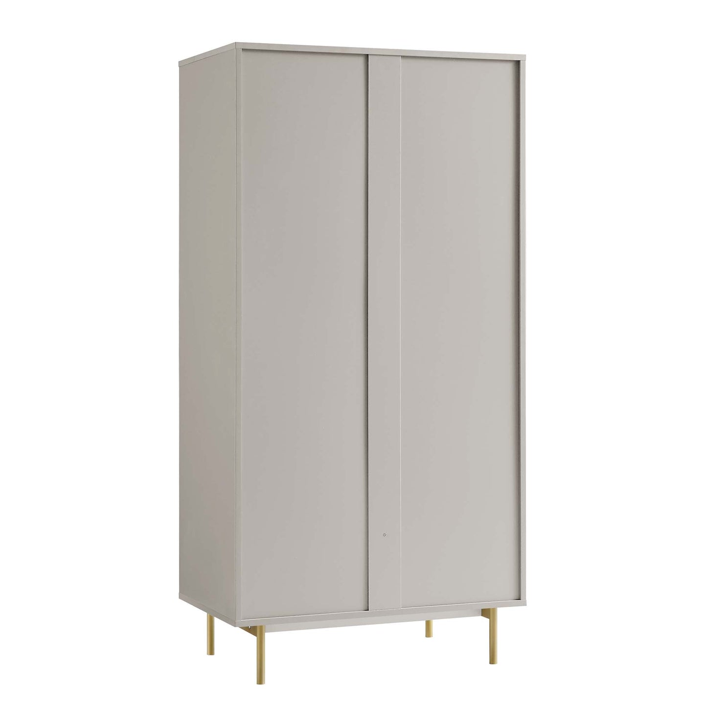 Richmond Ridged Double Wardrobe with Drawer, Matte Taupe