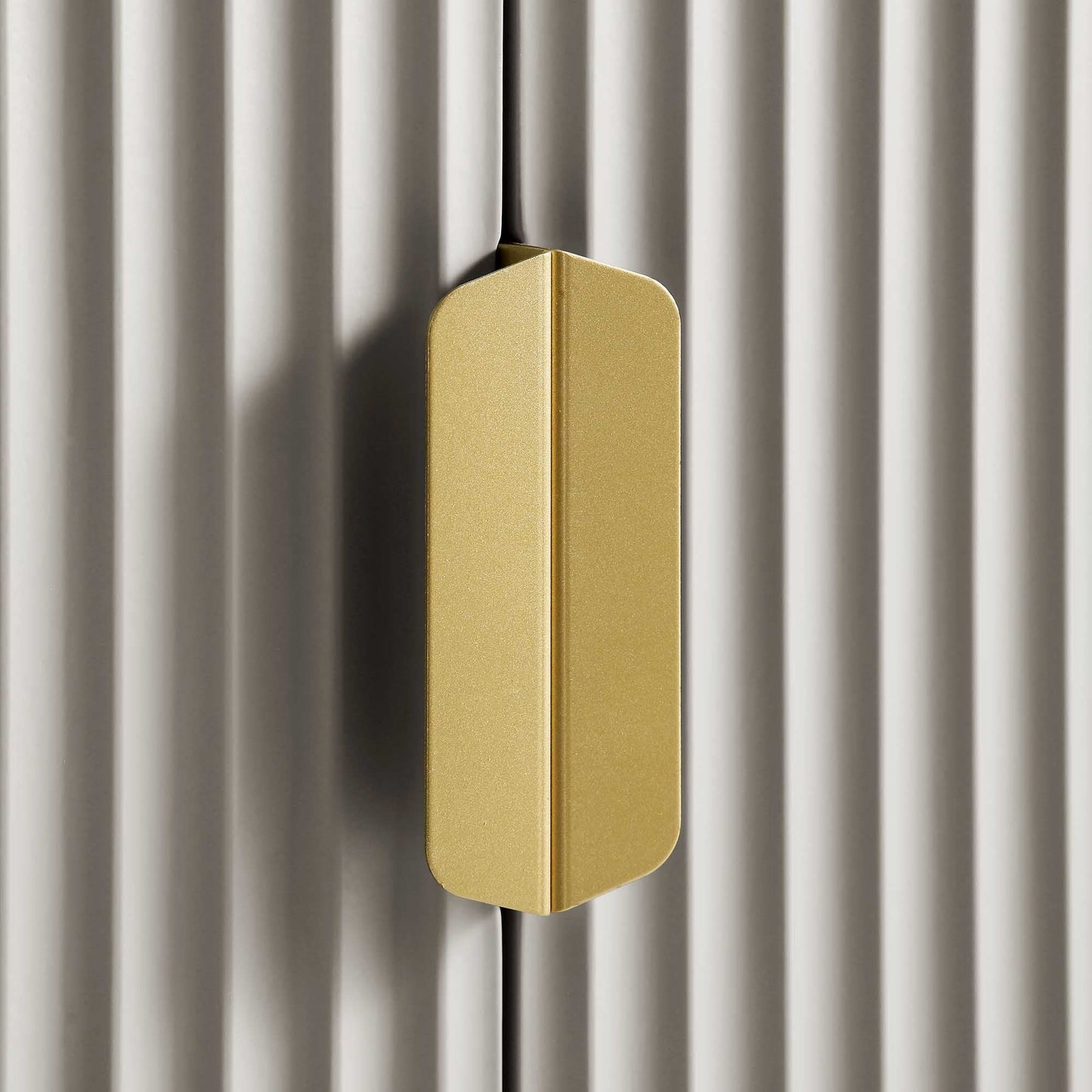 Richmond Ridged Double Wardrobe with Drawer, Matte Taupe