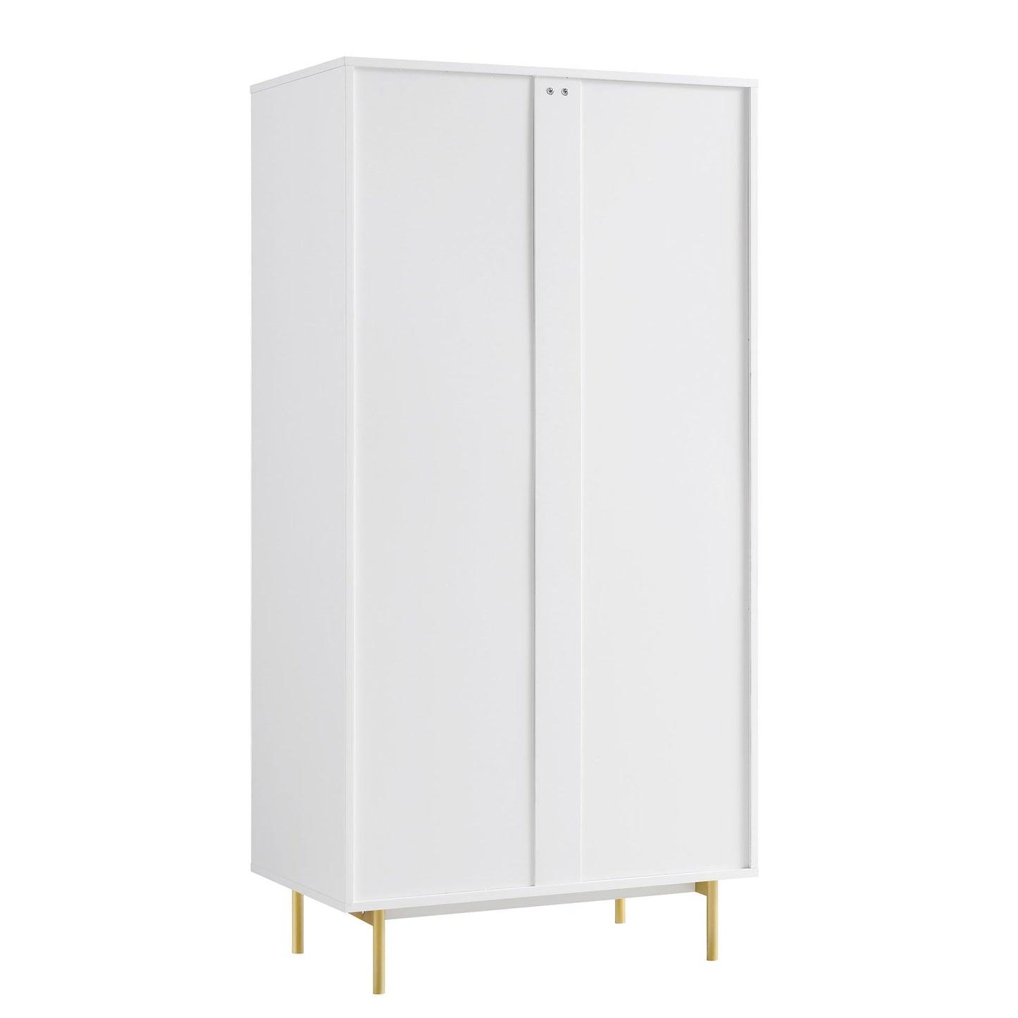 Richmond Ridged Double Wardrobe with Drawer, Matte White