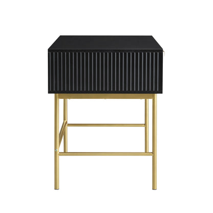 Richmond Ridged Dressing Table, Matte Black