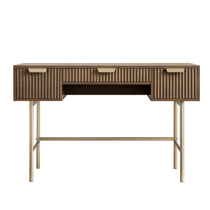 Richmond Ridged Dressing Table, Dark Ash