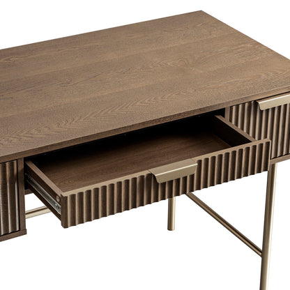 Richmond Ridged Dressing Table, Dark Ash