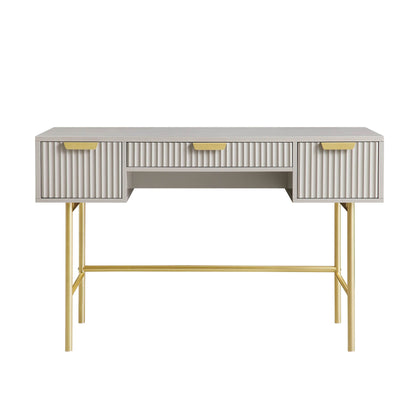 Richmond Ridged Dressing Table, Matte Taupe