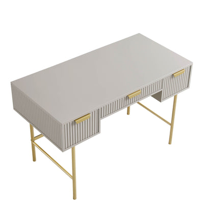 Richmond Ridged Dressing Table, Matte Taupe