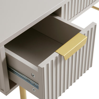 Richmond Ridged Dressing Table, Matte Taupe