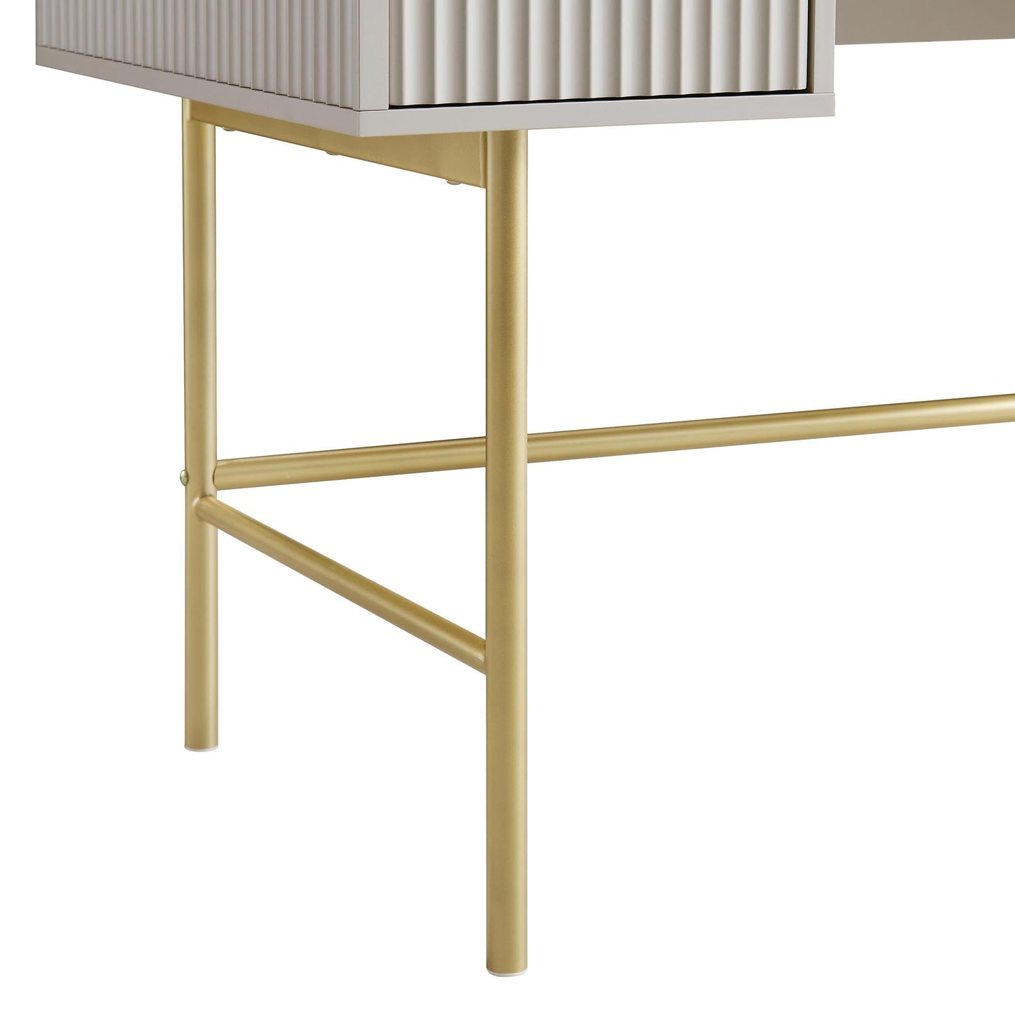 Richmond Ridged Dressing Table, Matte Taupe