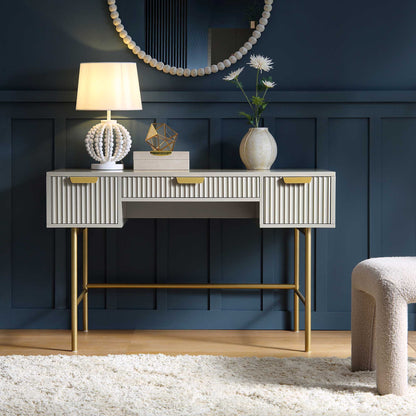 Richmond Ridged Dressing Table, Matte Taupe