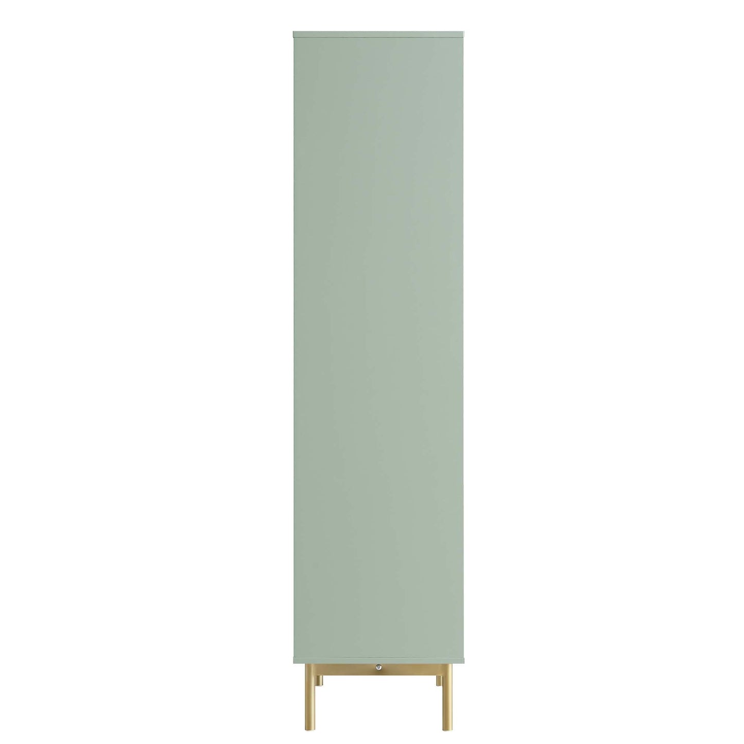 Richmond Ridged Tall Bookcase with Doors, Matte Sage Green