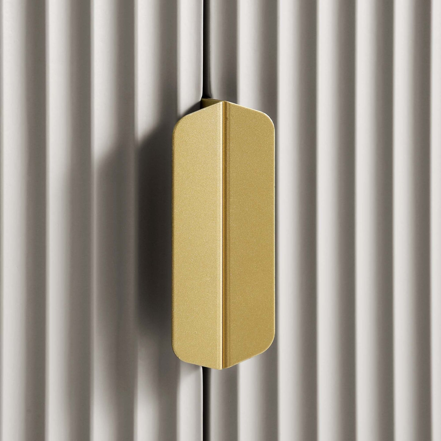 Richmond Ridged Tall Bookcase with Doors, Matte Taupe