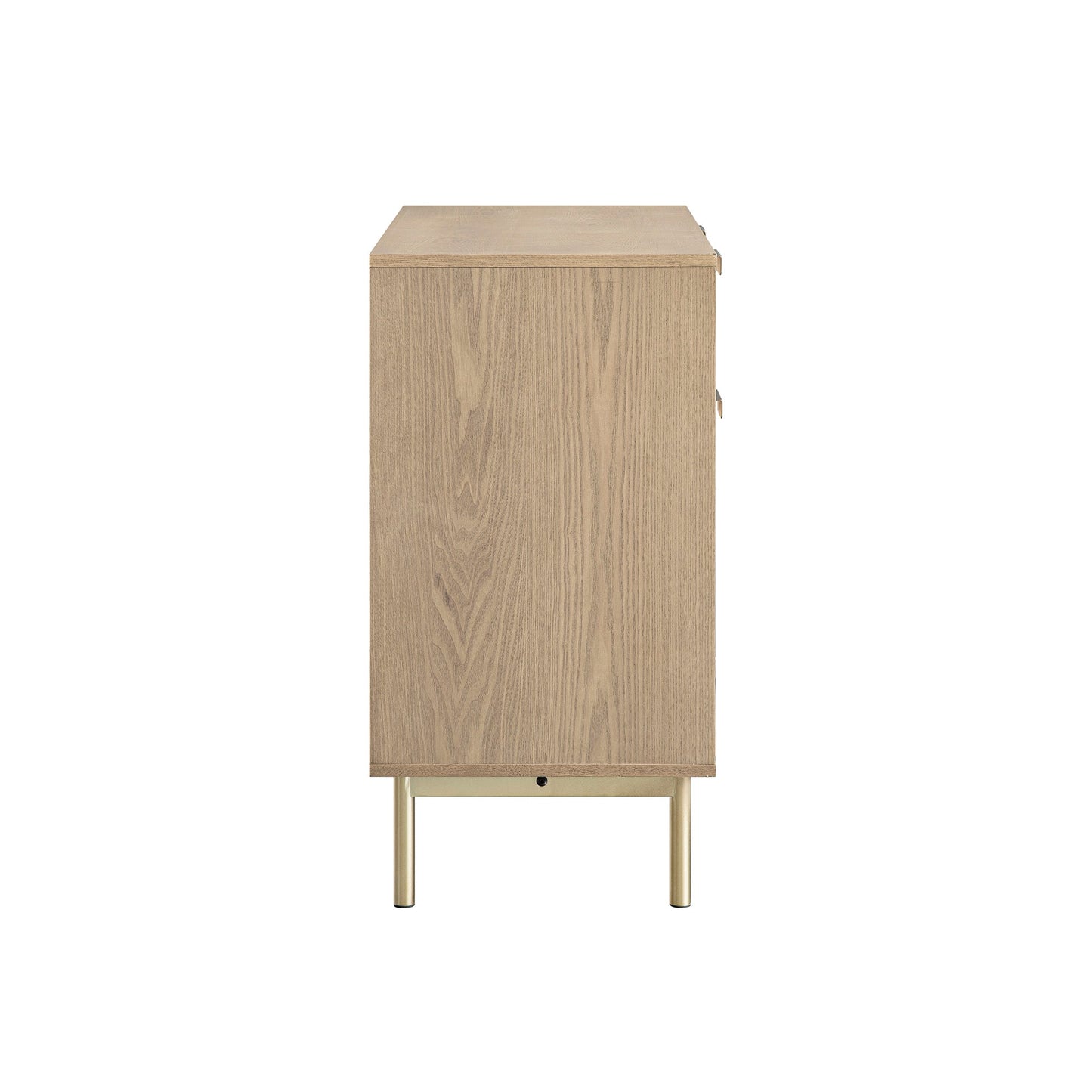 Richmond Ridged 2-Door Cabinet with Drawers, Light Ash
