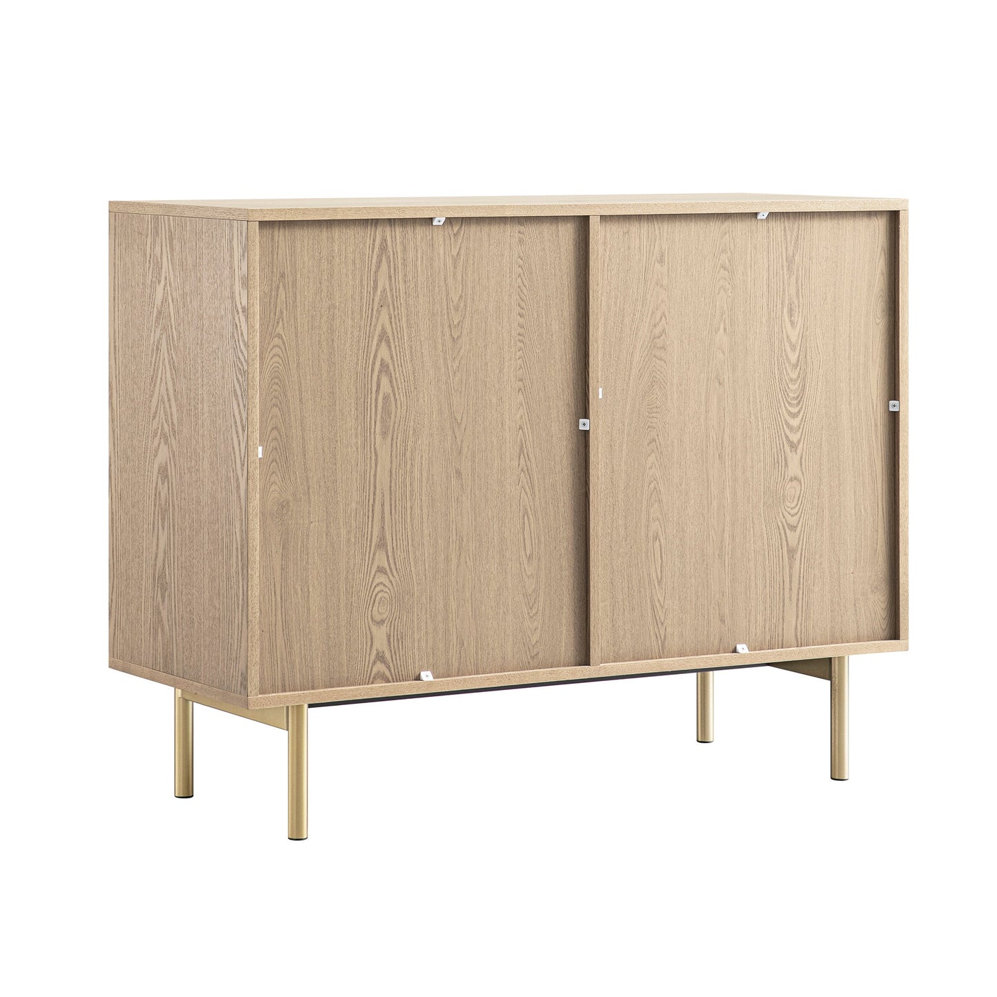 Richmond Ridged 2-Door Cabinet with Drawers, Light Ash