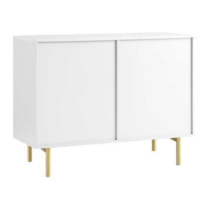 Richmond Ridged 2-Door Cabinet with Drawers, Matte White