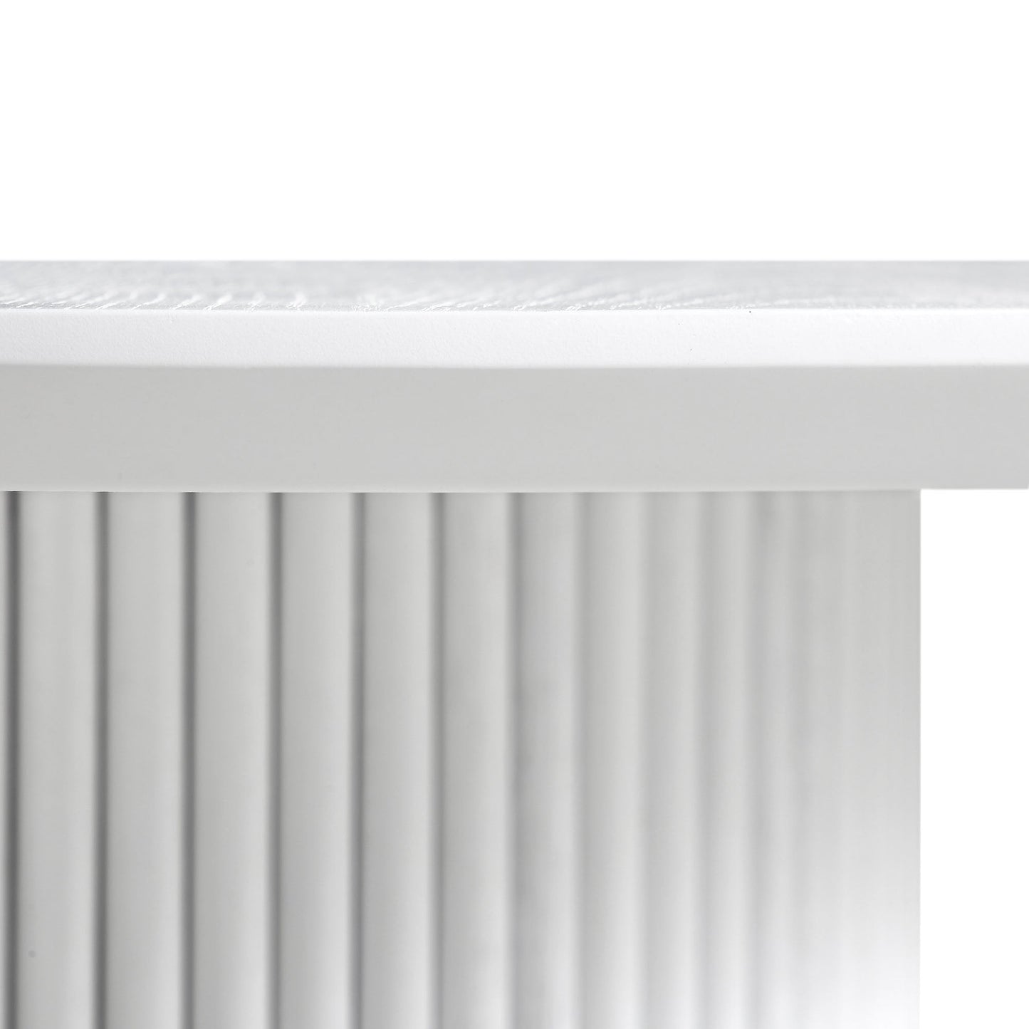 Maru Round Oak Pedestal Dining Table, Washed White