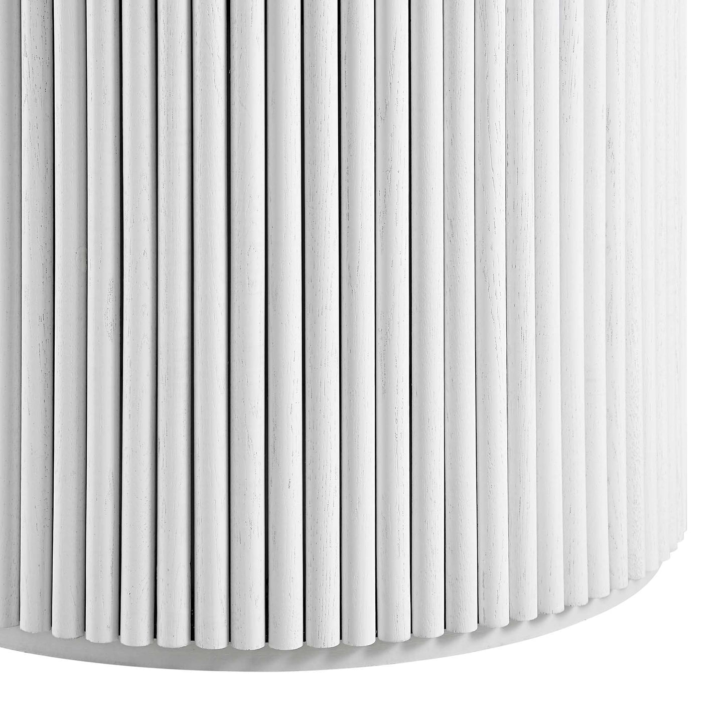 Maru Round Oak Pedestal Dining Table, Washed White