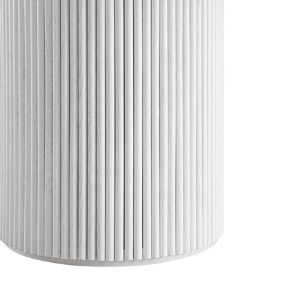 Maru Round 4-6 Seater Extending Oak Pedestal Dining Table, Washed White