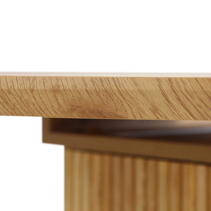 Maru Oval 6-8 Seater Extending Oak Pedestal Dining Table, Oak