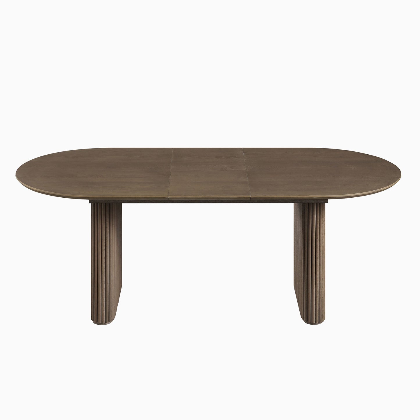 Maru Oval 6-8 Seater Extending Oak Pedestal Dining Table, Silver Oak
