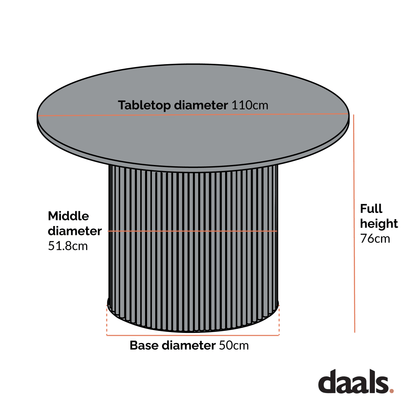 Maru Ceramic Top Black Pedestal Round Dining Table