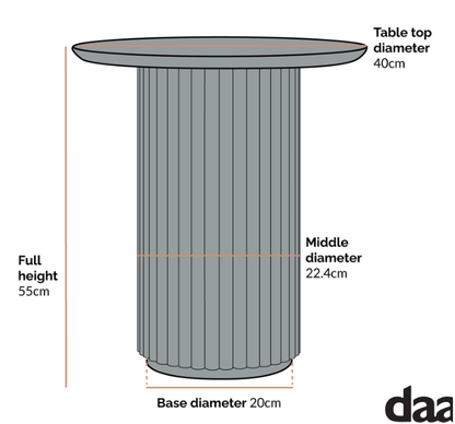 Maru Oak Round Side Table, Silver Oak