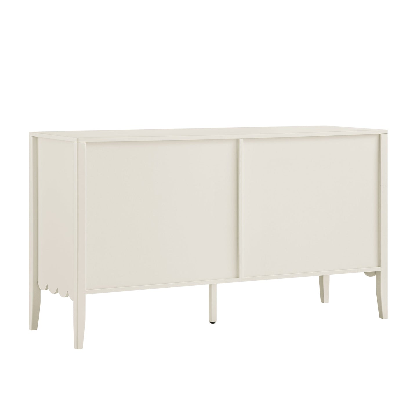 Henley Scalloped Edge 6 Drawer 140cm Wide Chest, Light Sand