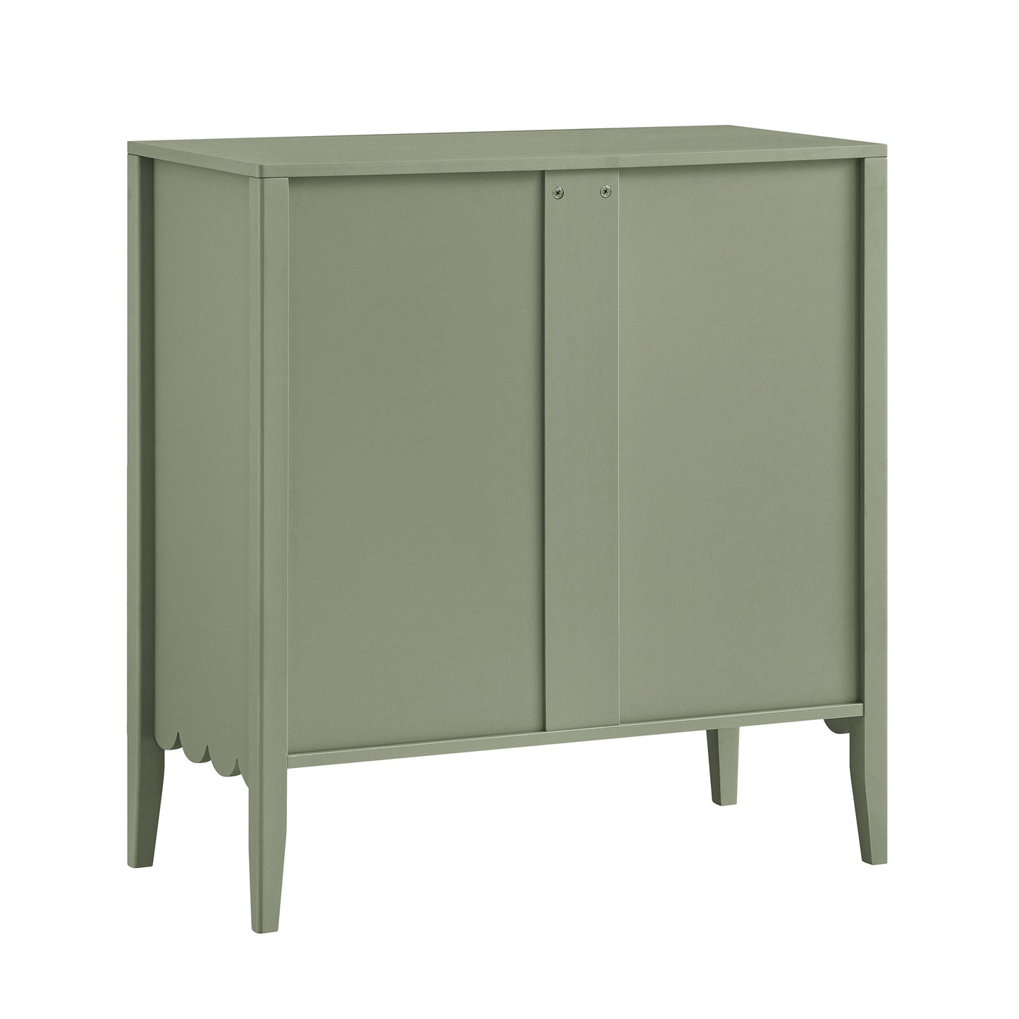 Henley Scalloped Edge 3 Drawer Chest, Sage Green
