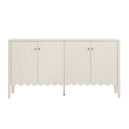 Henley Scalloped Edge 150cm Wide Sideboard, Light Sand